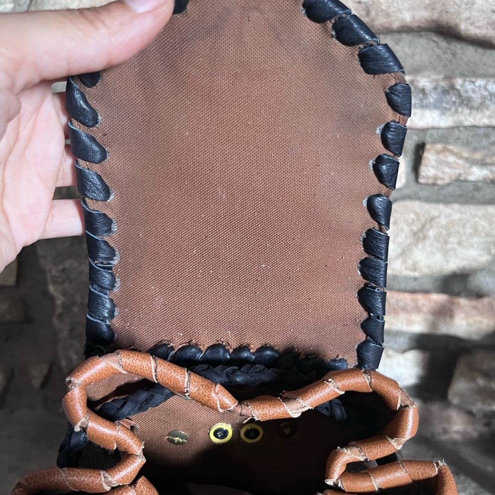 🖤 vintage Louis Vuitton boho cowhide and fringe montsouris pm backpack🖤 - Picture 9 of 11